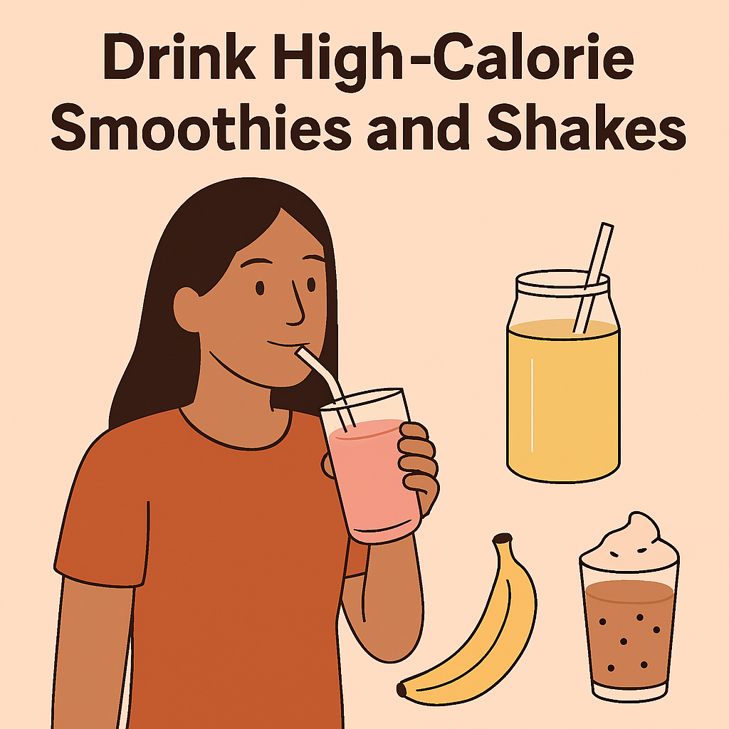 DRINK HIGH -CALORIE SMOOTHIES AND SHAKES
